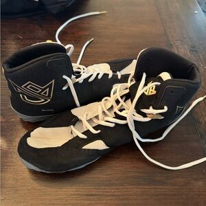 Black and Gold Athletic Shoes